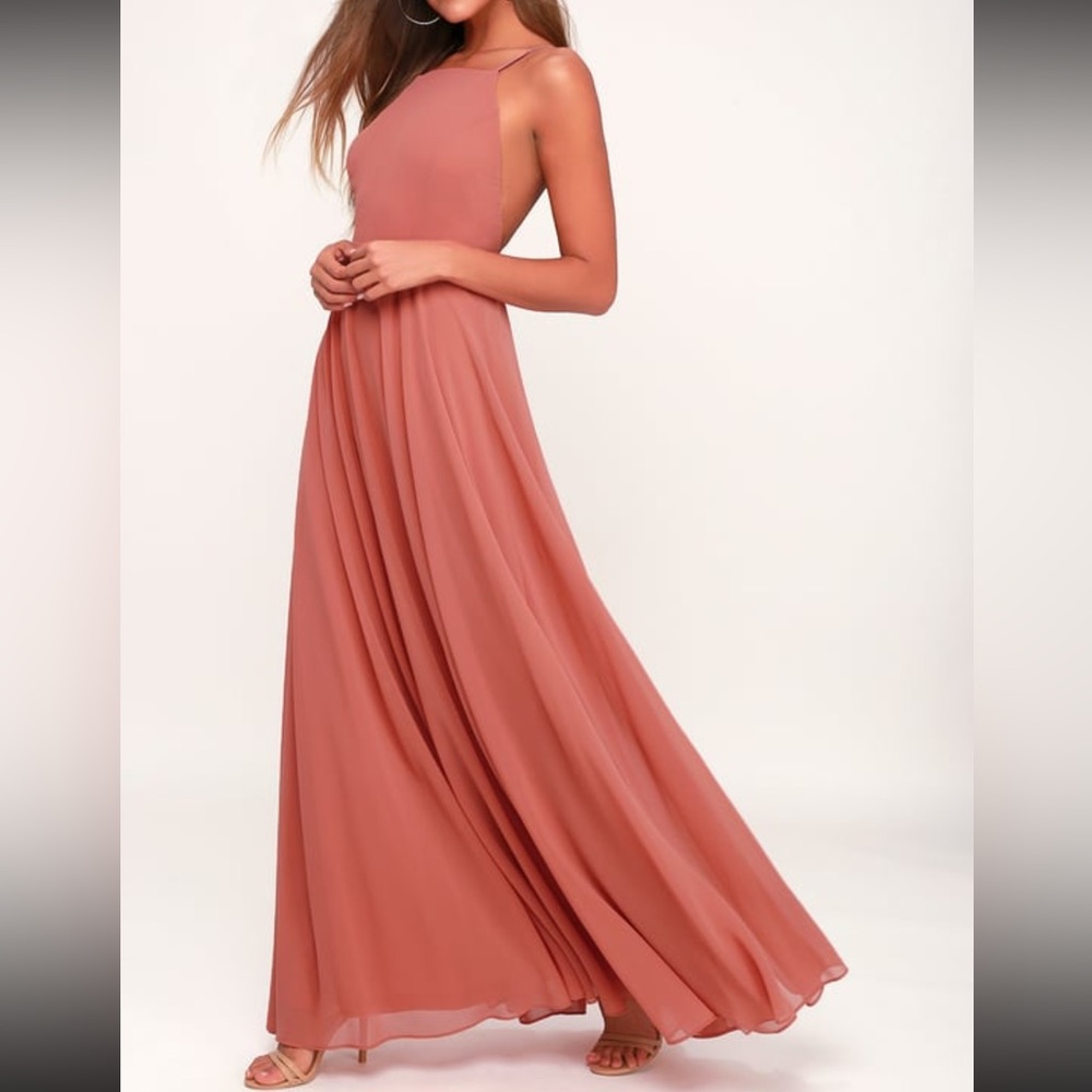 Mythical Kind of Love Rusty Rose Maxi Dress